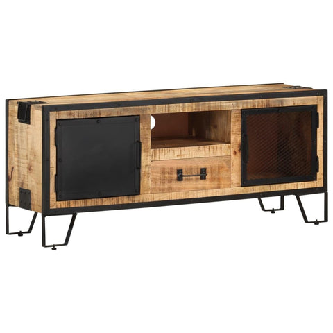 vidaXL Mango Wood TV Stand - 43.3"x12.2"x18.1" - Industrial Style - Multicolour