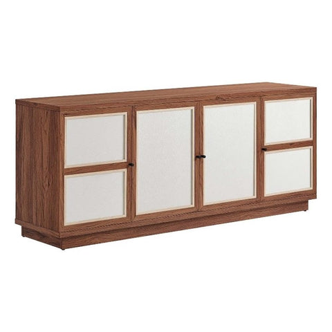 Modway Capri 63 Inch TV Console in Walnut Wood Grain - Mid-Century Modern TV Stand - Media Console with Storage - Entertainment Center for Living Room - Buffet Stand or Sideboard