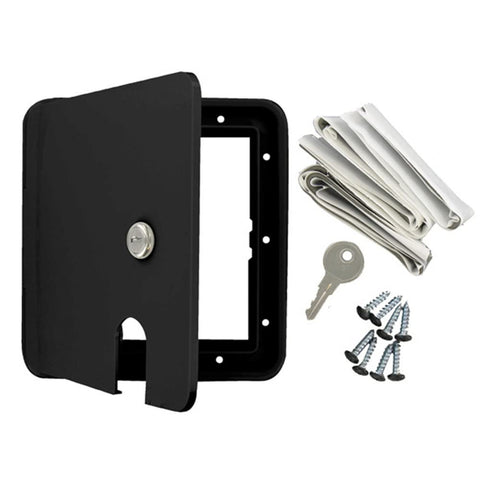 VALTERRA A10-2151BKVP Large Square Cable Hatch - Black
