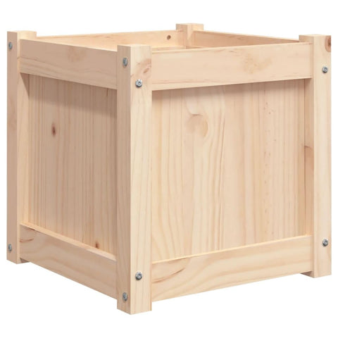 vidaXL Garden Planter Decorative Outdoor Plant Pot/Flower Box - Solid Pine Wood - 15.7" Square