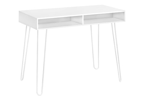 Monarch Specialties I 7770 Computer Desk, Home Office, Laptop, Left, Right Set-up, Storage Drawers, 40" L, Work, Metal, Laminate, White, Contemporary, Modern