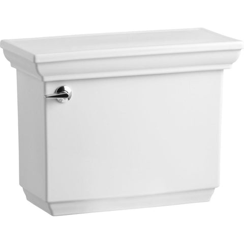 KOHLER K-4642-0 Memoirs Stately Toilet Tank with Left-Hand Trip Lever, Toilet Tank Only with Class Five Canister, 1.6 GPF, White