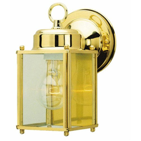 Westinghouse Lighting 66936 One Light Exterior Wall Lantern, Polished Brass