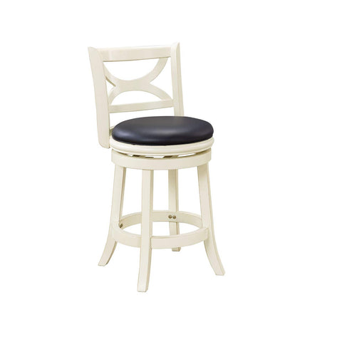 Boraam Florence Counter Height Swivel Kitchen Bar Stool - Black/Buttermilk