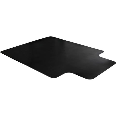 Advantagemat Black Vinyl Lipped Chair Mat for Hard Floor - 36 inches x 48 inches