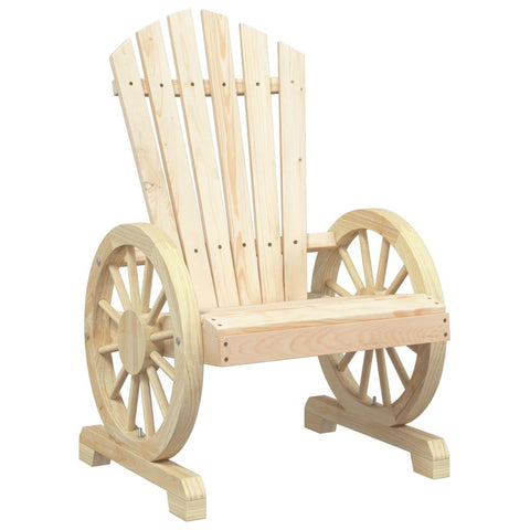 vidaXL Patio Adirondack Chair-Brown Solid Fir Wood-Ergonomic Outdoor Seating for Garden, Deck, Poolside-24.8â€Wx39â€H