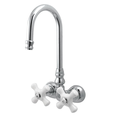 Elements of Design DT0721PX Hot Springs Wall Mount Clawfoot Tub Filler, Polished Chrome