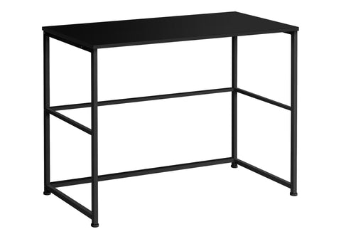 Monarch Specialties 7776 Computer Desk, Home Office, Laptop, Left, Right Set-up, Storage Drawers, Work, Metal, Laminate, Contemporary, Modern Desk-40 L Black Black, 40" L x 19" W x 30" H