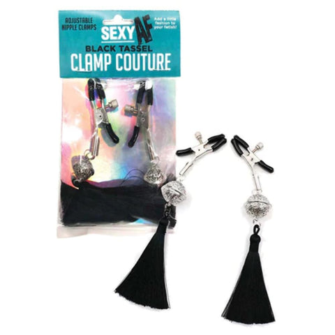 Little Genie Productions 82974: Af Sexy Nipple Clamps Black Tassle