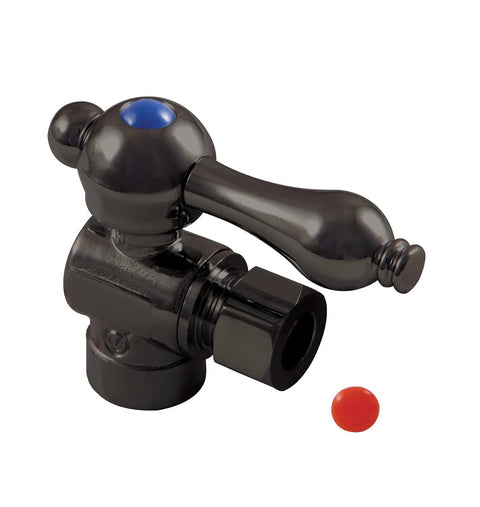 Kingston Brass CC43205 1/2" Sweat x 3/8" OD Comp Angle Stop Valve, Oil Rubbed Bronze