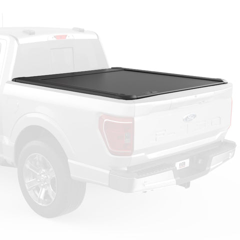 EGR RT038812ML RollTrac Manual Retratable Truck Bed Cover Accessory Compatible with Ford F150 Short Box, Black