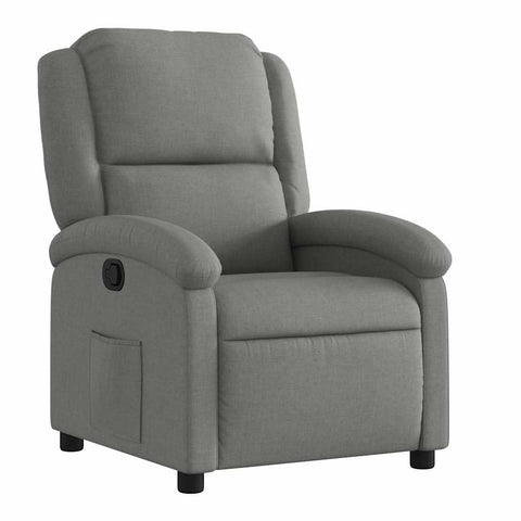 vidaXL Recliner Chair, Adjustable Reclining Chair for Elderly, Wingback Recliner Armchair for Home Theater Cinema, Modern Style, Dark Gray Fabric