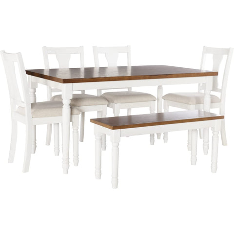 Powell Furniture D1252D19B Willow Dining Set, Brown - 6 Piece