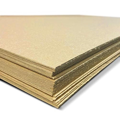 Flipside Products 32" x 40" Kraft Two Sided (E-Flute) Corrugated Project Sheets, Cardboard Sheets, Flat Packing Inserts, Crafts, Pads Packing, Brown, Pack of 25