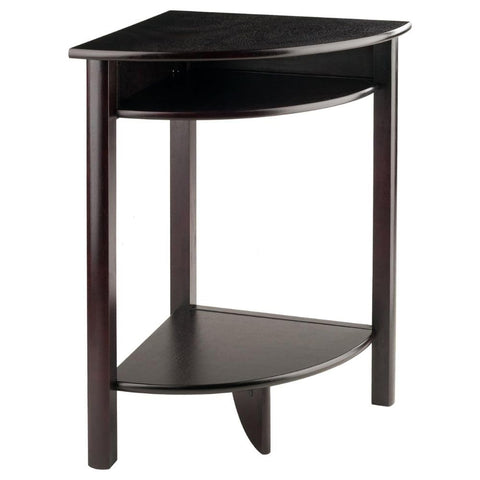 Oakestry LISO Stylish Corner Desk for Home Office Space-Saving Design for Small Rooms or Apartments Ideal for Computers Laptops or Writing Tasks Durable Wood Construction with Espresso Finish