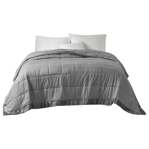 Oakestry Cambria Down Alternative Stain Resistant Blanket All-Season Lightweight and Soft Bed 3M Scotchgard Moisture Wicking Treatment, King, Charcoal