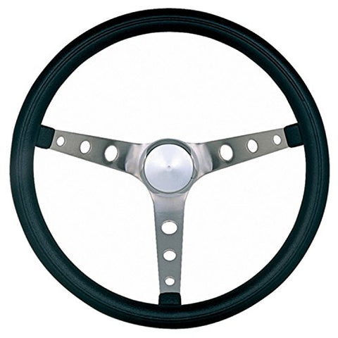 Grant 968-0 Classic Nostalgia Style Steering Wheel with Black Foam Grip and Brushed Stainless Spokes
