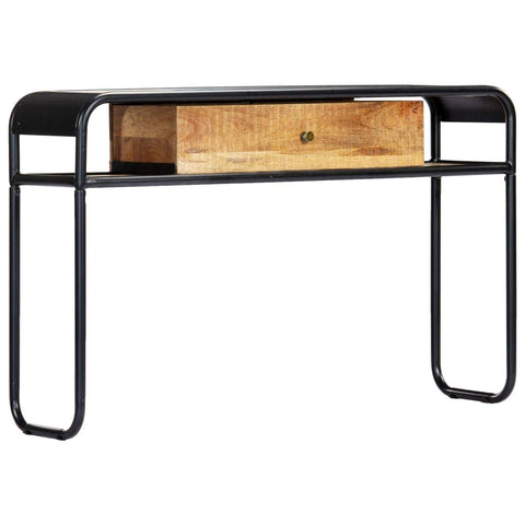 vidaXL Console Table Brown Solid Mango Wood 46.5 in Console Table