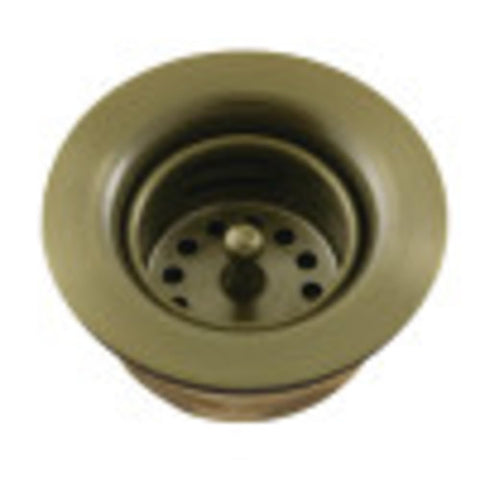 Kingston Brass K461BAB Tacoma Bar Sink Basket Strainer, Antique Brass