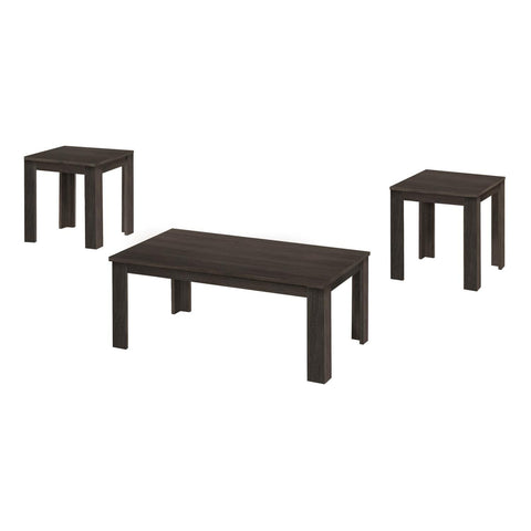 Monarch Specialties 7863P Table, 3pcs Set, Coffee, End, Side, Accent, Living Room, Laminate, Brown, Transitional Set-3Pcs Oak, 44" L x 22" W x 15" H