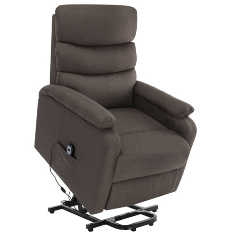 vidaXL Stand-up Massage Recliner Taupe Fabric