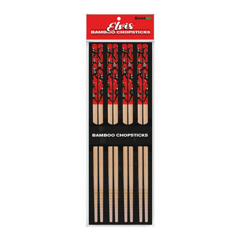 GAMAGO Elvis Jailhouse Chopsticks Bamboo Chopsticks Set - 4 Pairs Of Adorably Cute Reusable Chop-Sticks - Easy Grip, Lightweight, Durable, 9.25 Inches