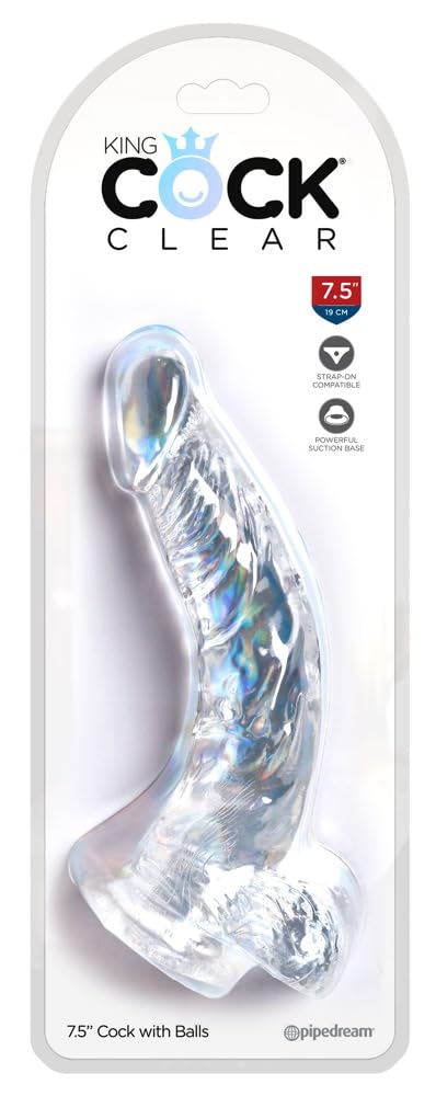 Pipedream Products King Cock Clear 7.5" Cock with Balls