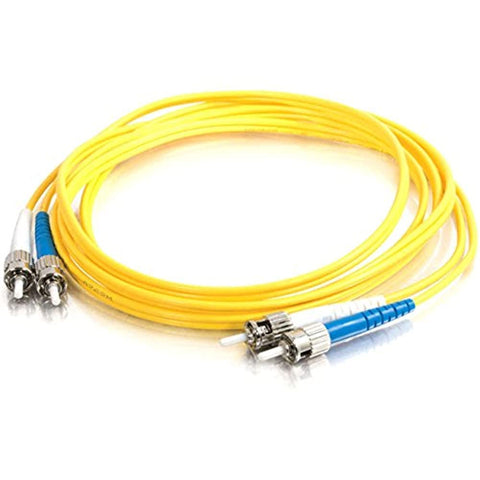 Fiber Optic Patch Cable, St-st, 9 125 Singlemode Duplex, Plenum, Yellow, 10M