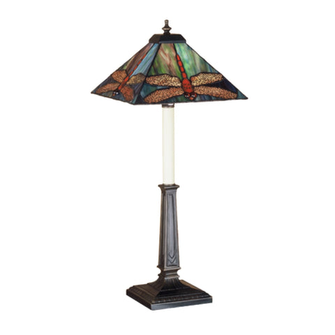 Meyda Tiffany 47833 Prairie Dragonfly Buffet Lamp, 24.5" H