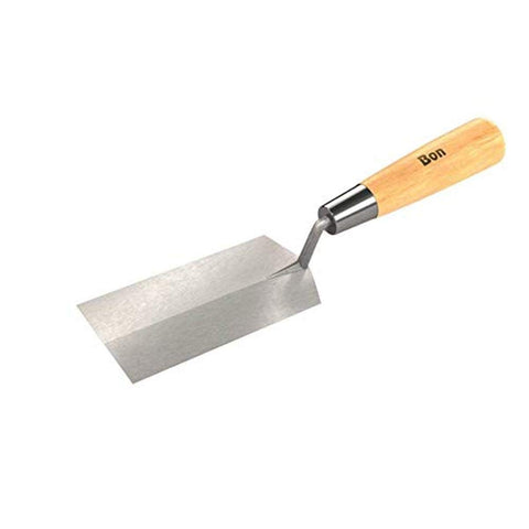 Bon 70-162 Margin Trowel for Brick, Block and Stone Masonry - Stainless Steel 5-inch X 2-inch Wood Handle