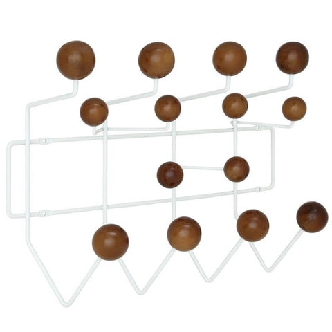 Modway Gumball Mid-Century Wall-Mounted Coat Rack in Caramel