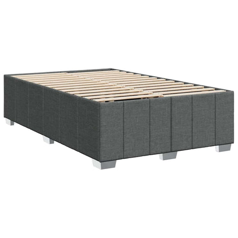 vidaXL Dark Gray Upholstered Bed Frame - Full Size Mattress Base - Polyester Fabric Modern Bedstead