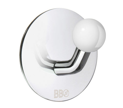 Beslagsboden Wall Mounted Single Hook Knob Finish: White
