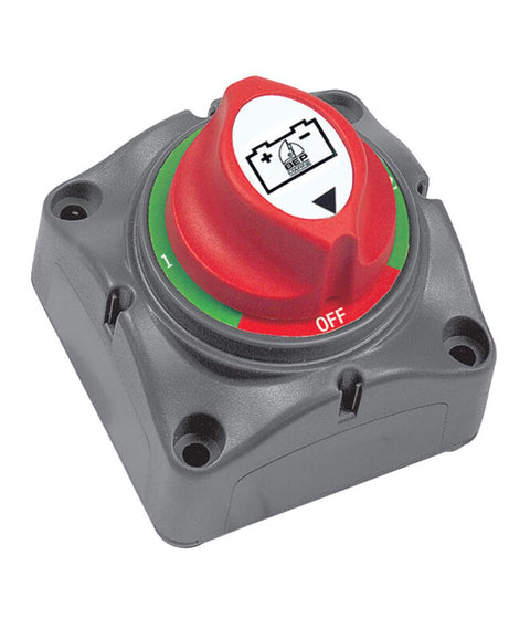 BEP 701S Battery Switches - 1-2-Both-Off, Gray, Red, 2.75" x 2.75" x 3"