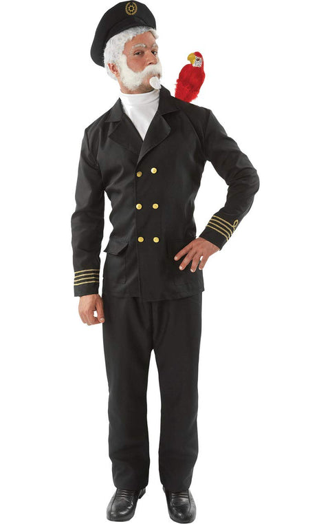 Orion Costumes Men's Captain Birdseye Navy Sailor Uniform Fancy Dress Costume