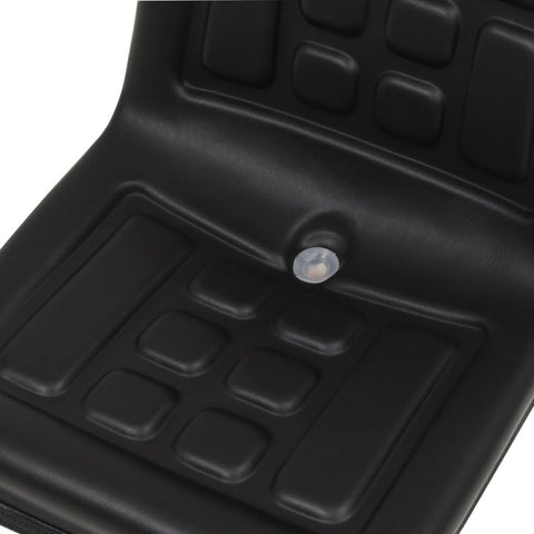 vidaXL Universal Tractor Seat - Black, Steel Frame, PVC Upholstery - Comfort, Adjustable Positioning, Drain Hole, Durable & Easy to Install - Fits Most Tractor Models.