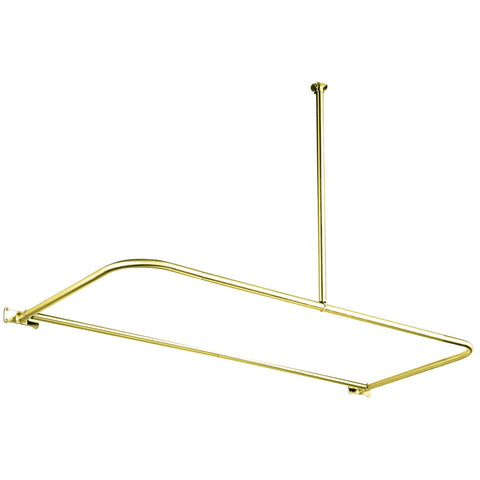 Elements of Design ED3132 D-Type Shower Rod, Polished Brass