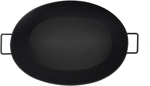 Achla Designs Black Oval Galvanized Steel Tub