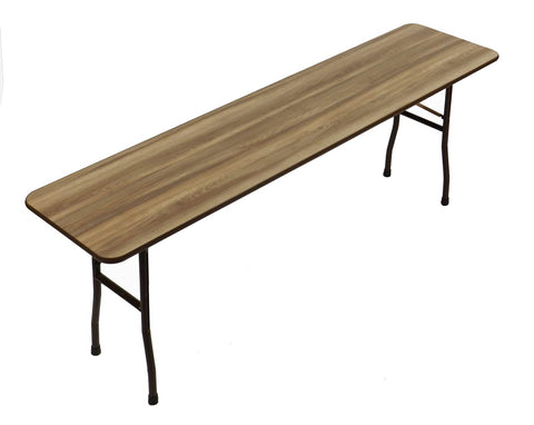 Correll 30"x72" Commercial Duty Folding Table, Colonial HickoryPressure Laminate Top, 3/4" Core (CF3072PX-53)