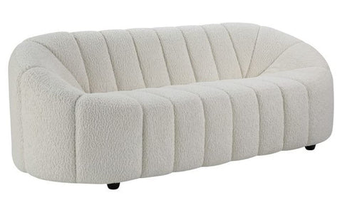 Osmash White Teddy Sherpa Tufted Sofa by Acme