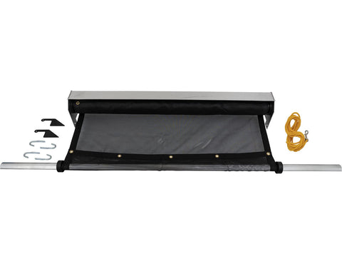 Buyers Products 554270155 Pull-Style Mesh Tarp System with Spring Assist, 7 x 15, 88" Housing, Pre-Assembled Roller, Double-Stitched, Brass Grommets, Wind Deflector, Roller Tarp for Dump Trucks