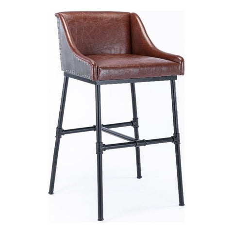Burnham Home Parlor Upholstered Bar Stool, Desert Red