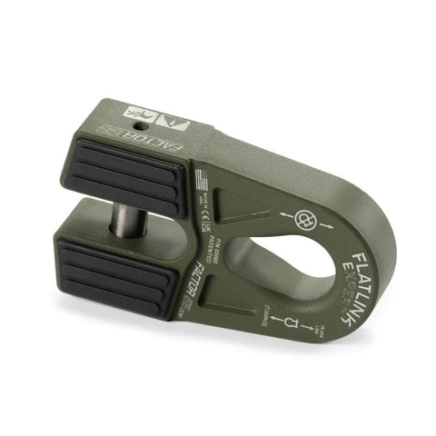 Factor 55 00080-14 Flatlink E (Expert) Replaces Conventional Winch Hook with a Stronger Shackle/D-Ring Mount Maximum Load 16,000 lb Ultimate Failure Greater Than 40,000 lb – OD Green