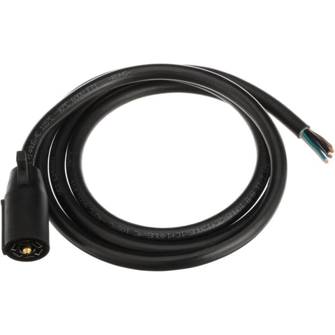 Pollak 10-117V Over-Molded Upgraded 7-Blade Trailer End RV Plug with 8' Harness
