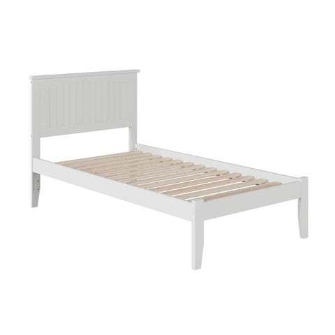 Atlantic Furniture AR8221002 Nantucket Platform Bed with Open Foot Board, Twin, White