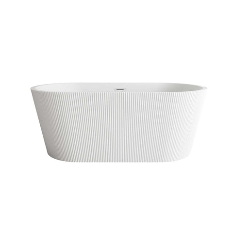 Elegant Kitchen And Bath 59" Bathtub In Glossy White With Chrome Trim