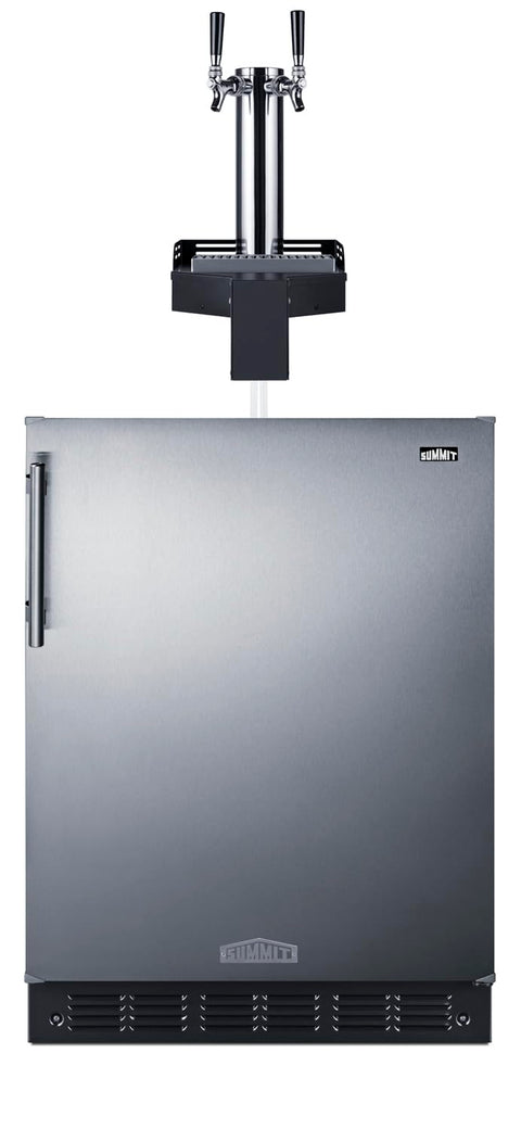 24 in. Wide Built-In Floating Tap Beer Kegerator ADA-Compliant
