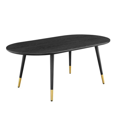 Modway Vigor Coffee Table, 47" Oval, Black