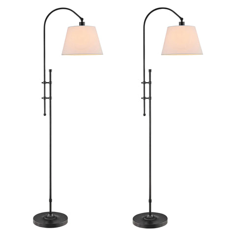 Lite Source 2 Pack-Floor LAMP, Dark Bronze/Linen Fabric SHD, A 100Wx2 LS-83517D/BRZ