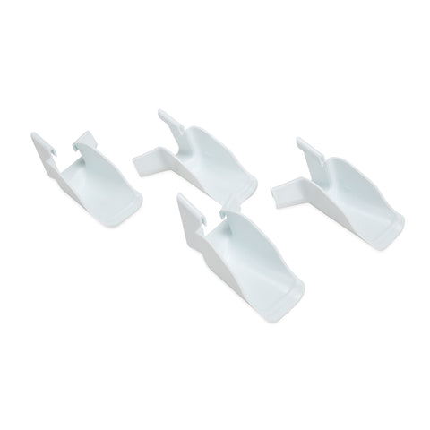 Camco 42123 Gutter Extensions - Pack of 4 , White